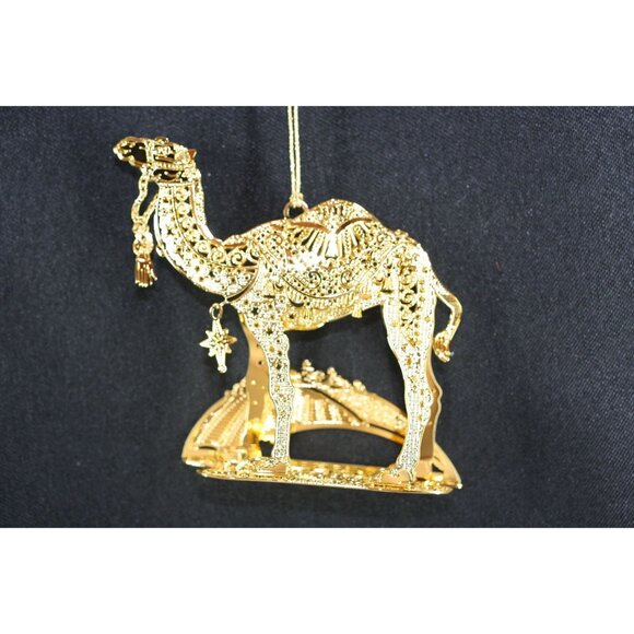 Danbury Mint 2018 Gold-Plated Camel Ornament With Intricate Design - Picture 1 of 4